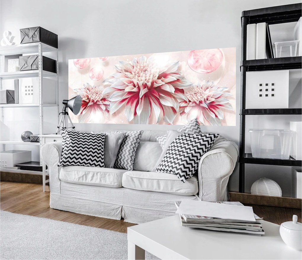 Flizelin fotótapéta Rózsaszín Georgina Elegancia és nyugalom 250x104 +ragasztó