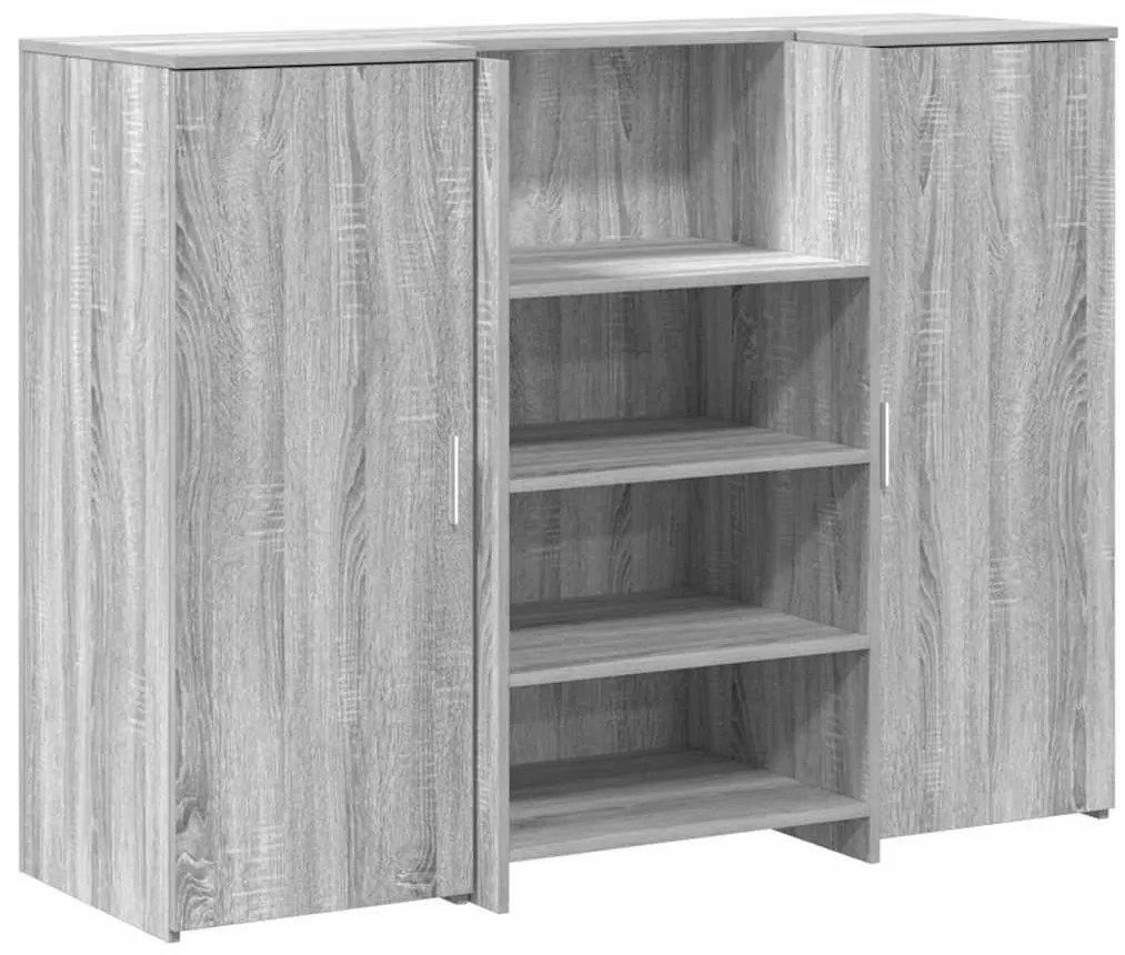 recepciós pult szürke sonoma 135x50x103,5 cm szerelt fa
