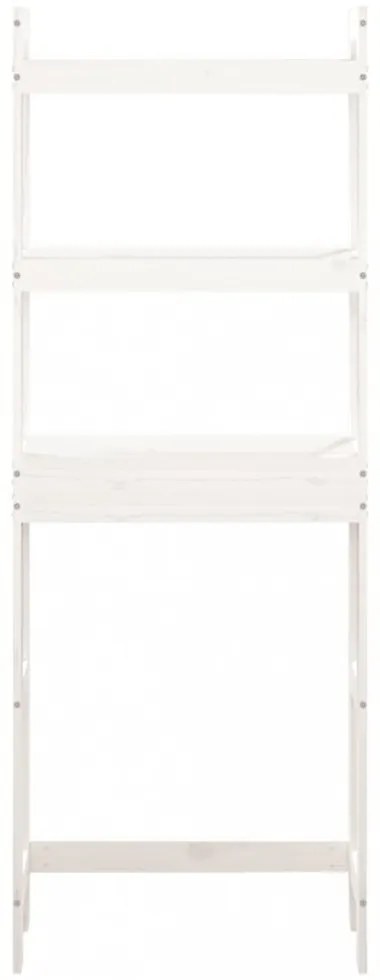 fehér fenyőfa fürdőszoba állvány 63x26x171 cm