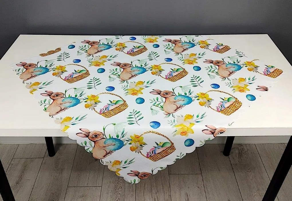 Húsvéti futópad 80x80 színes húsvéti nyuszi húsvéti kosár