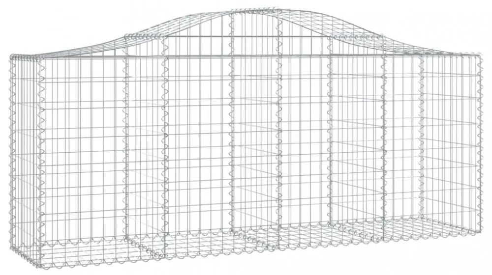 12 db íves horganyzott vas gabion kosár 200x50x80/100 cm