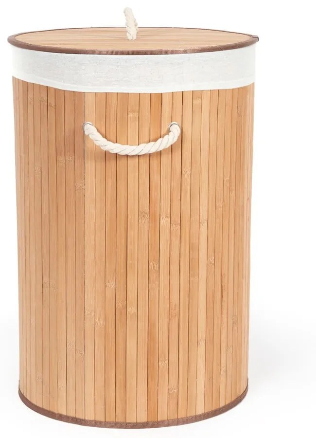 Round kerek bambusz szennyeskosár - Compactor