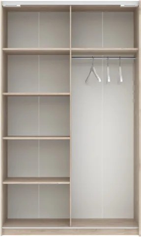 BERNO ruhásszekrény, 120 cm | Jackson hickory tölgy + Kasmír