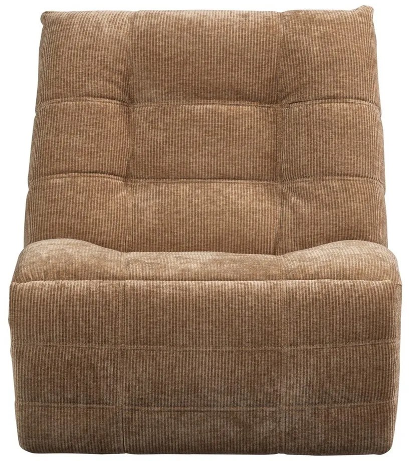 Világosbarna állítható kordbársony relaxációs fotel Hein – WOOOD