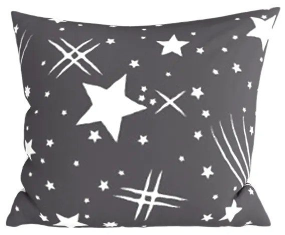 2 db mikroszálas díszpárnahuzat szett NIGHT SKY 45x45 cm, szürke