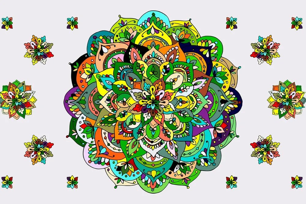 Öntapadó tapéta zöld Mandala