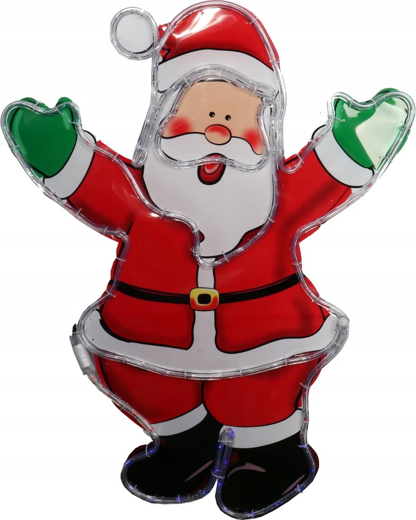 Mikulás LED-es kültéri dekoráció Karácsonyra Goliat