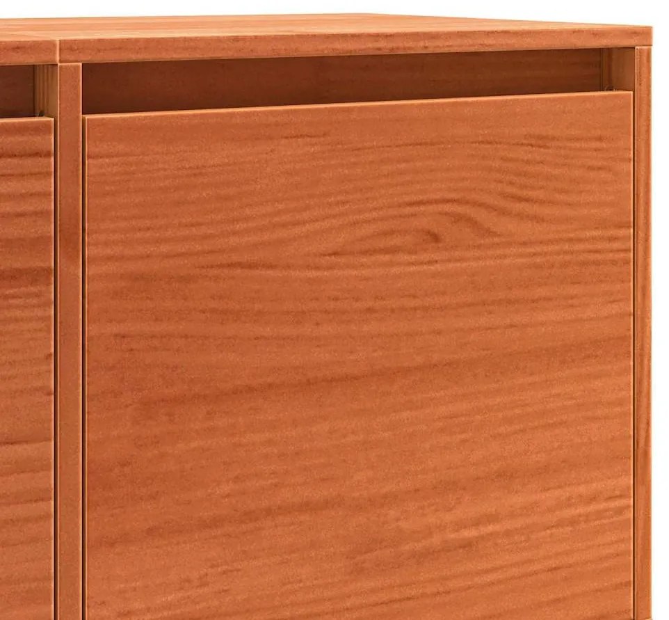TV szekrény Barna 156 x 37 x 45 cm Tömör fenyőfa