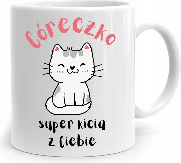 Ajándék Bögre Lányodnak Szuper Cica Vagy, fényképes nyomattal