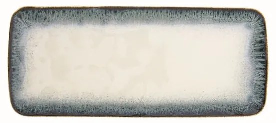 Porcelán hosszúkás asztali kínáló tál 36x16 cm kék Easy Life NUANCES Blue