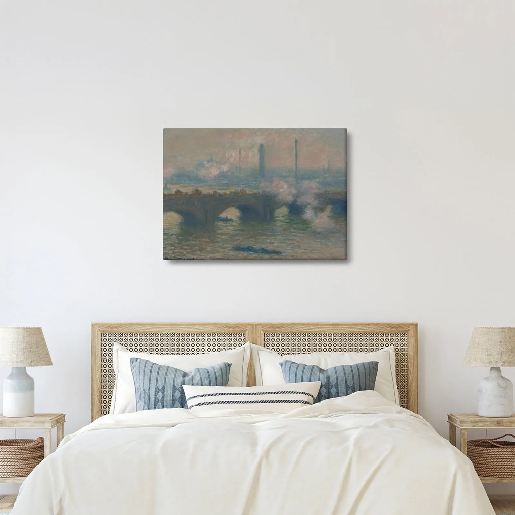 Kép - Claude Monet, Waterloo Bridge, Gray Day, reprodukciók (70x50 cm)