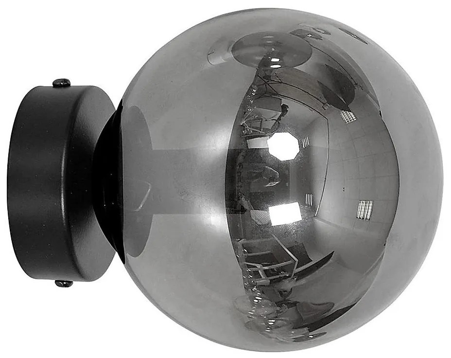 Fali lámpa ROSSI 1xE14/10W/230V fekete/szürke