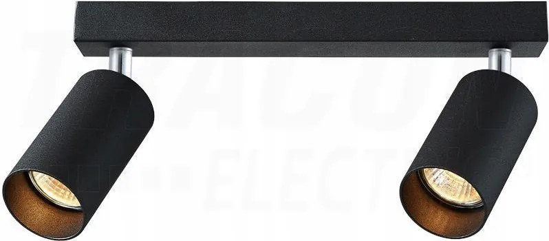 Mennyezeti spotlámpa, állítható, fekete 2xGU10 SPGU10MA2B