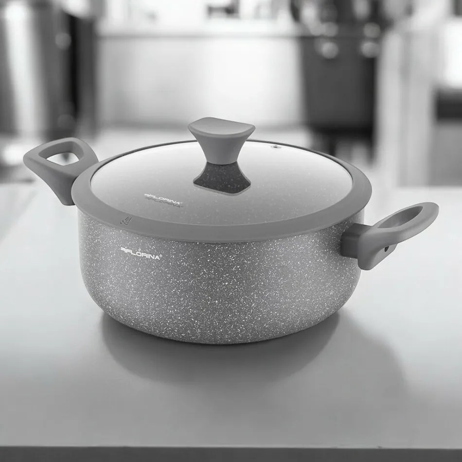 Florina Alumínium pot with lid by Mateusz Gessler,24 cm, 4,2 l