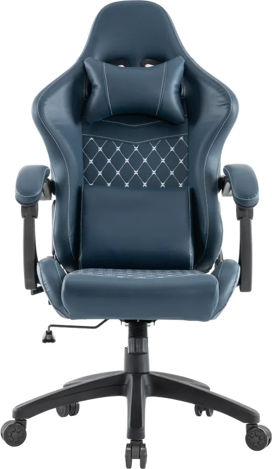 Irodai/gamer szék, kék, teherbírás 150 kg, SAMIE