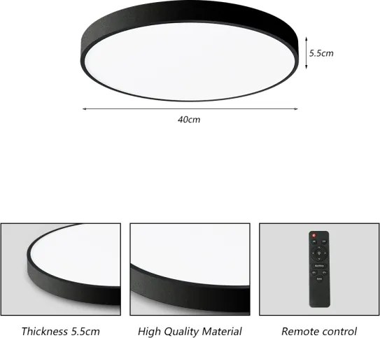 Brilagi-LED Dimmelhető lámpatest POOL SMART LED/48W/230V 40 cm Wi-Fi Tuya+távirányító fekete