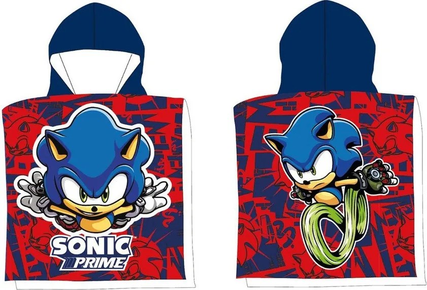 Sonic a sündisznó Velocity Mode strand törölköző poncsó 50x100 cm (Fast Dry)