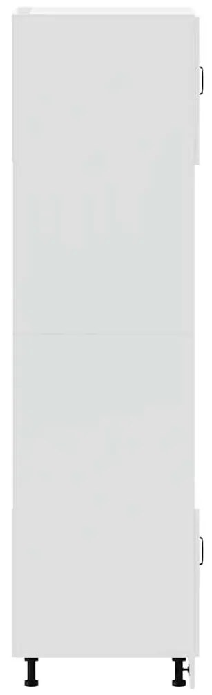 Kalmar 2 db fényes fehér színű szerelt fa sütőszekrények