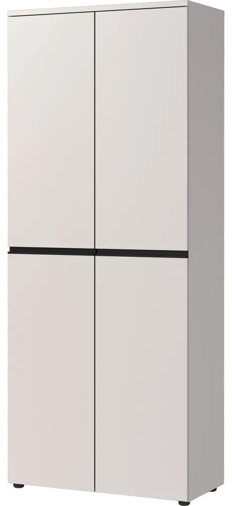 Krémszínű ruhásszekrény 81x197 cm Bedano – Germania