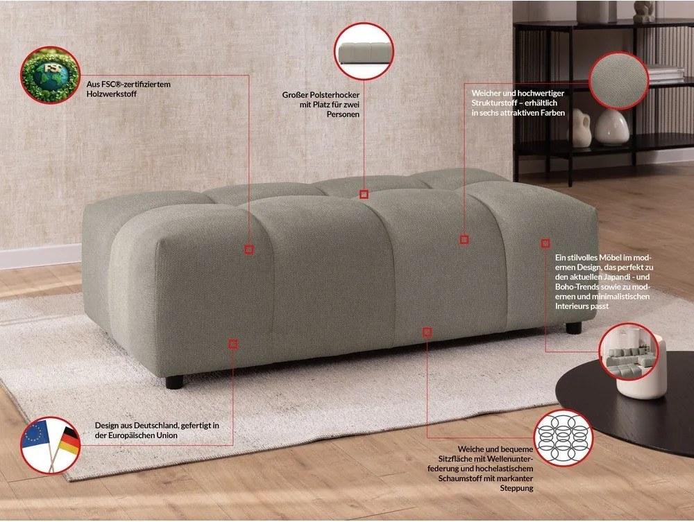 Szürkésbarna lábtartó Albane – Ropez