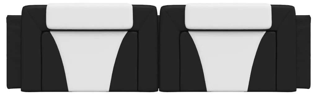 fekete és fehér műbőr fejtámla párna Viana 180 cm