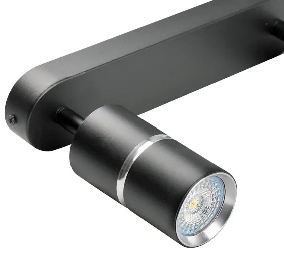 Spotlámpa BAMBOO 2xGU10/10W/230V fekete