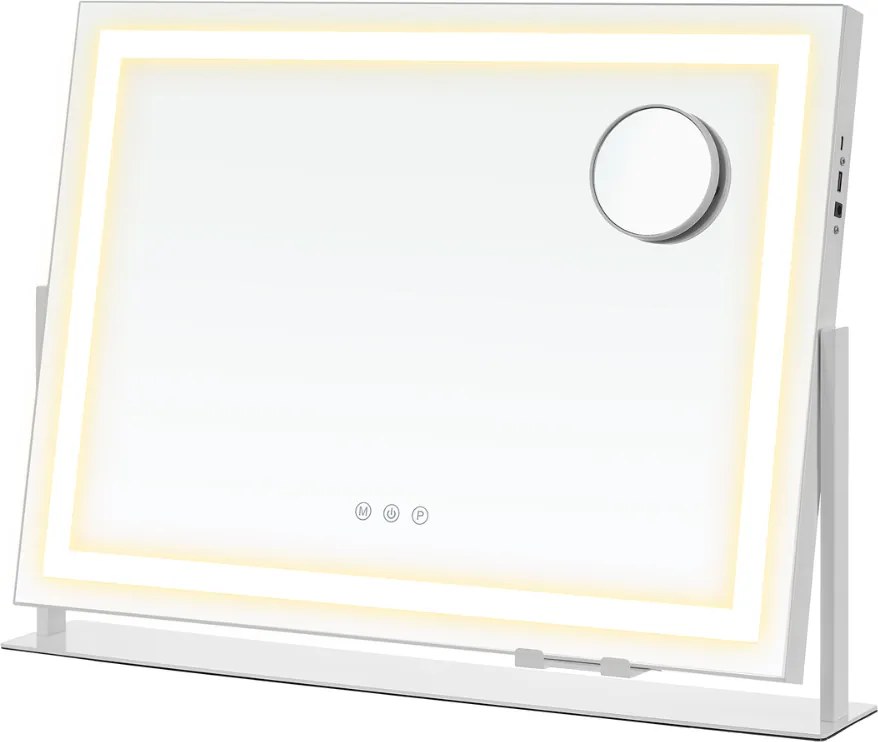 DAHLIA LED világítással ellátott kozmetikai tükör, 10x62,5x45,8 cm, fehér SongmicsHome