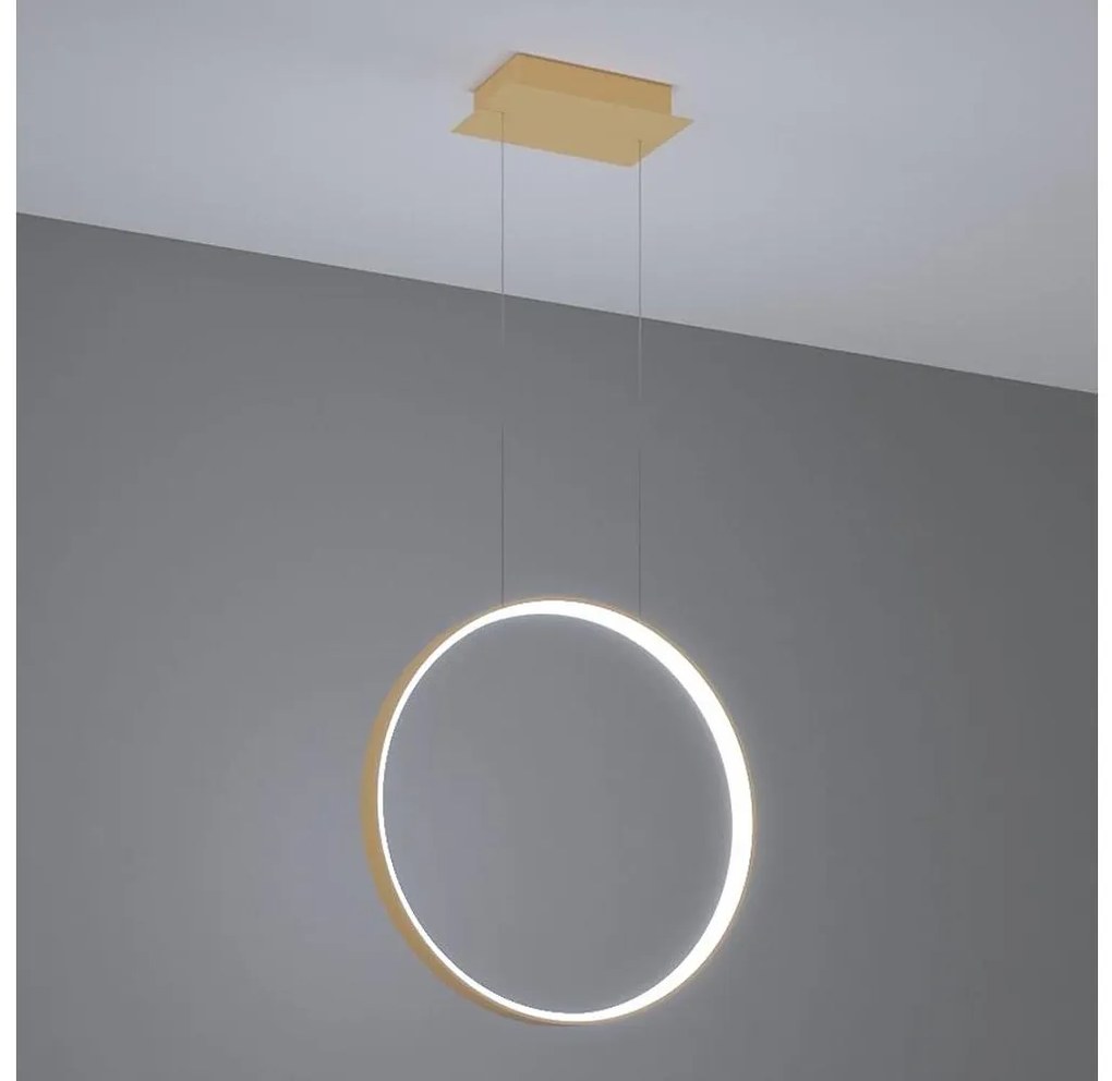 Thoro TH.221 - LED Csillár zsinóron RIO LED/30W/230V CRI95 4000K átm. 55 cm arany