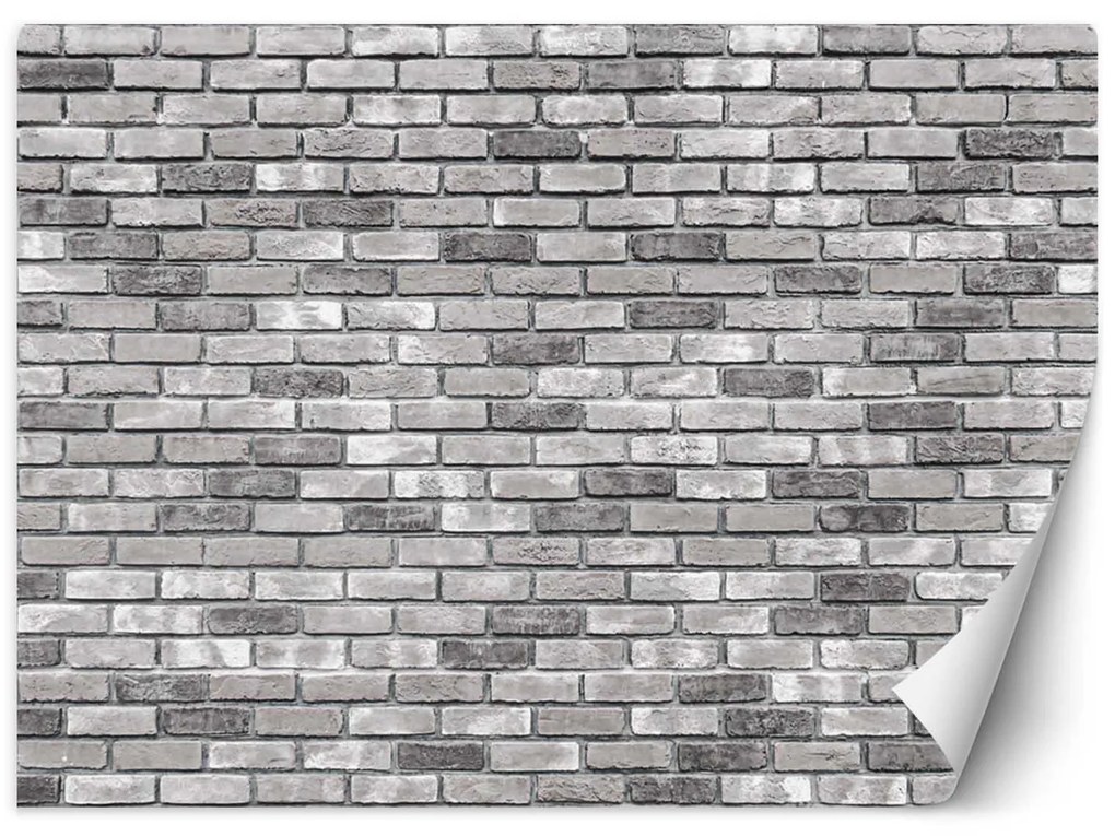 Gario Fotótapéta Régi szürke téglafal Anyag: Vlies, Méret: 350 x 245 cm