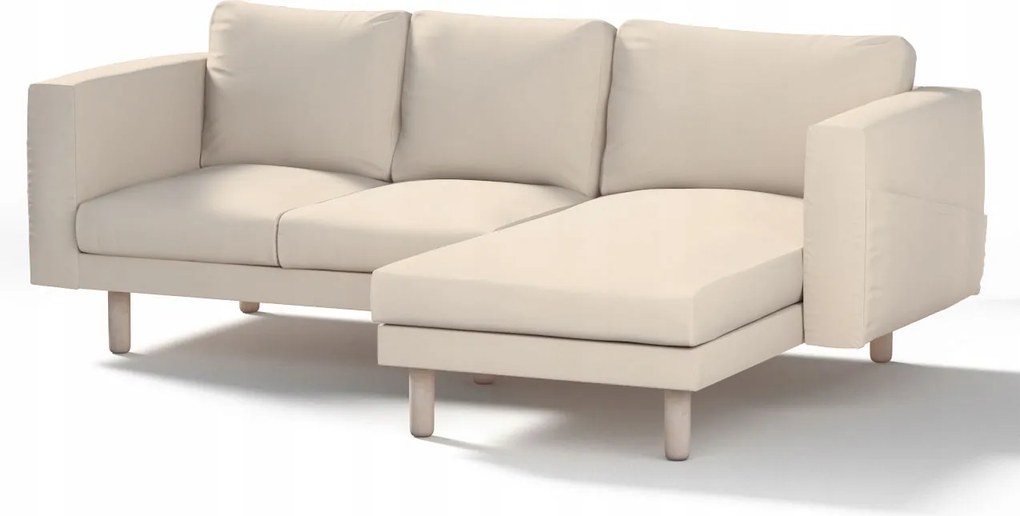 Dekoria Norsborg 3 személyes kanapé huzat Ikea székkel fehér