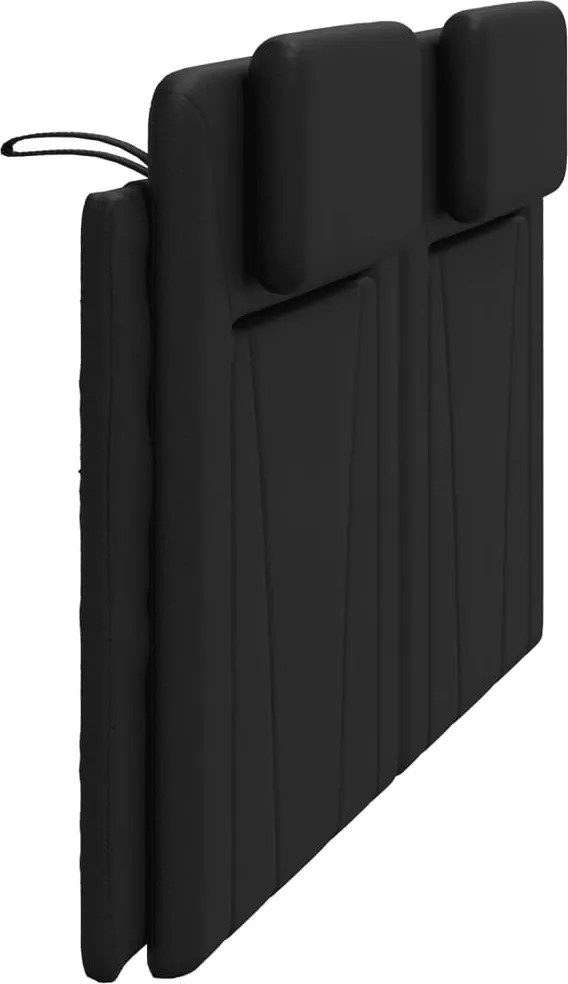 fekete műbőr fejtámla párna Viana 183 cm