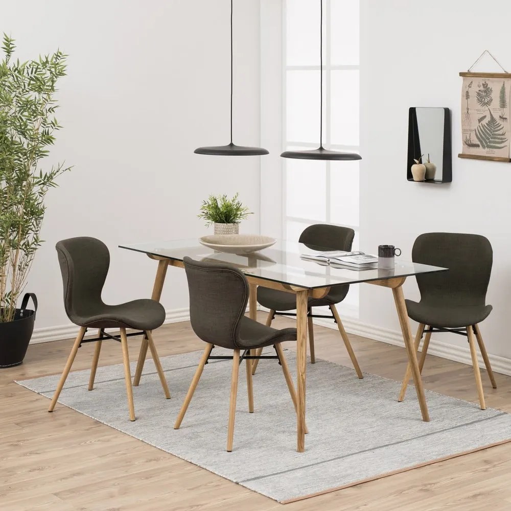 Zöld kárpitozott étkezőszék szett 2 db-os Batilda – Actona