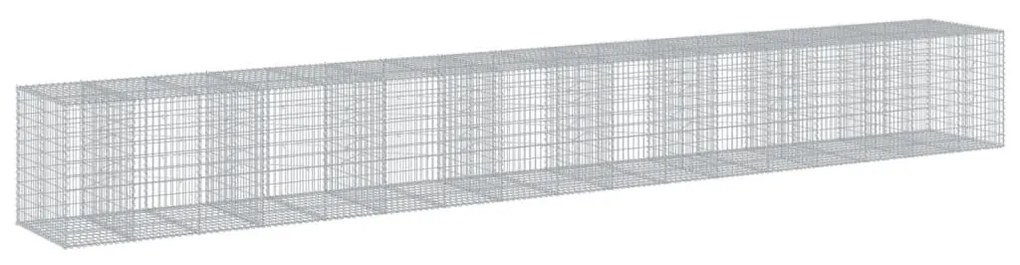 horganyzott vas gabion kosár fedéllel 850 x 100 x 100 cm