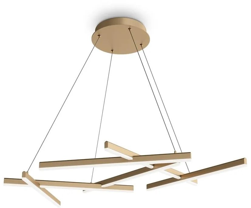 Maytoni MOD016PL-L75MG4K - LED Csillár zsinóron LINE LED/75W/230V arany