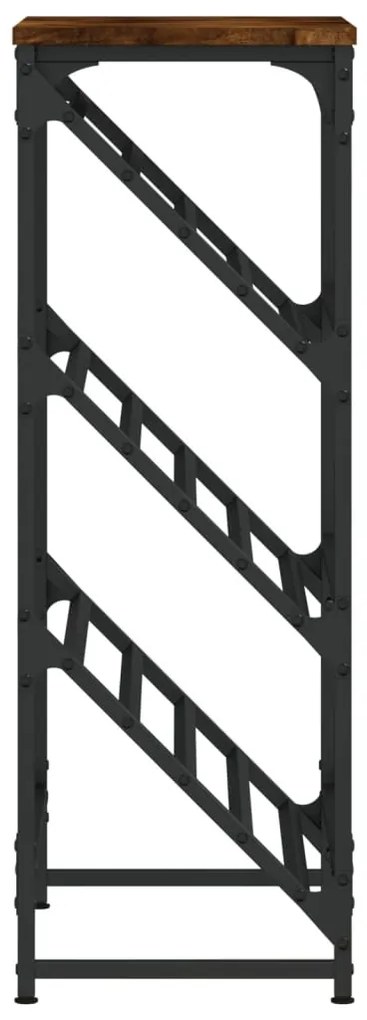 füstös tölgy színű szerelt fa cipőtartó 60x30x85 cm