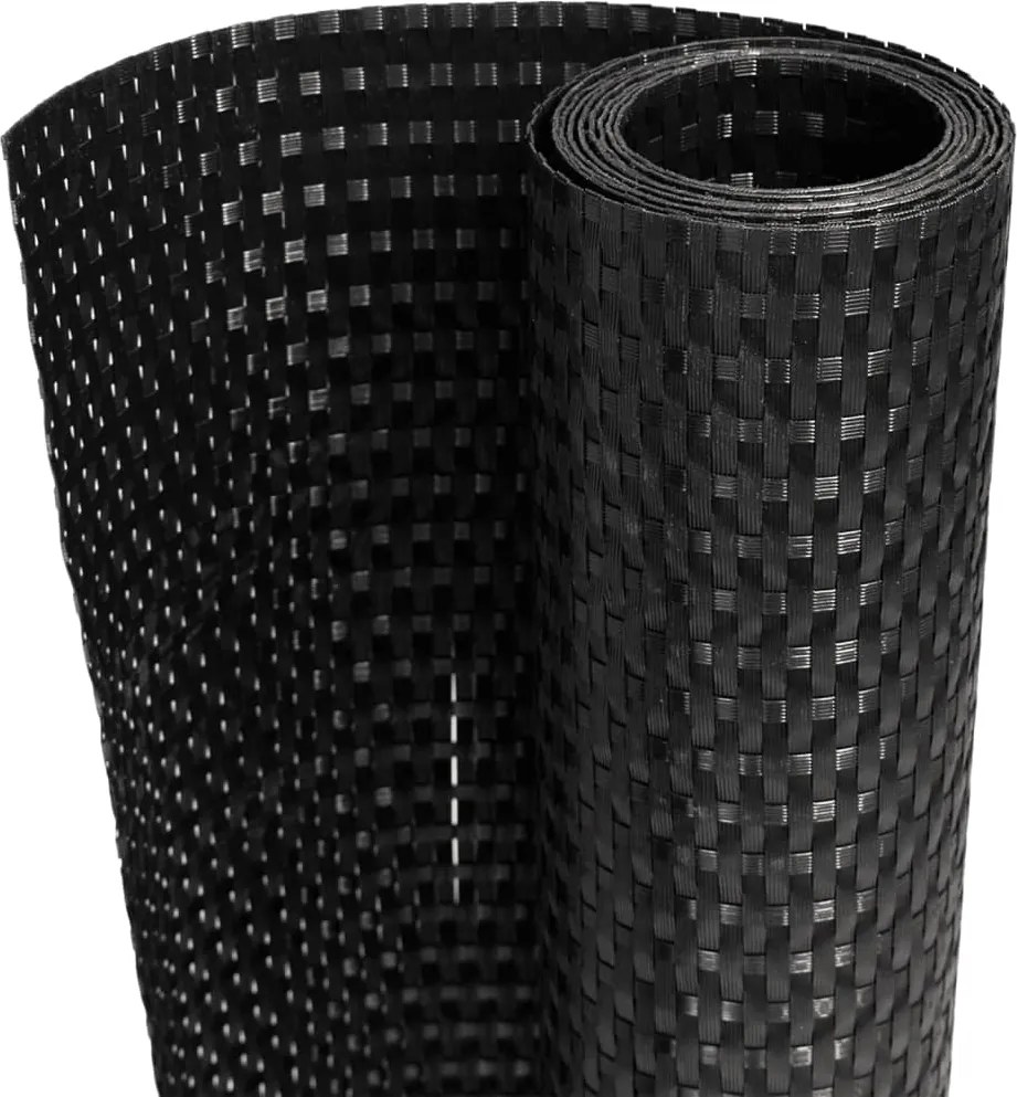 vidaXL fekete polyrattan erkélyparaván 400x100 cm