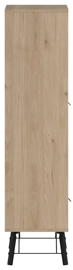 Natúr színű tálalószekrény tölgyfa dekorral 102x162x40 cm Ry – Tvilum