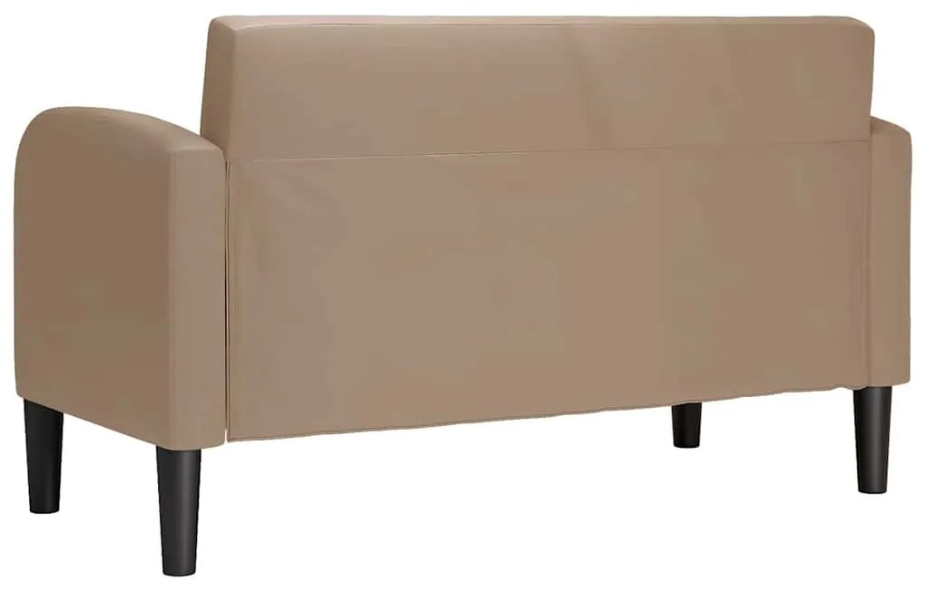 cappuccino műbőr loveseat kanapé 110 cm