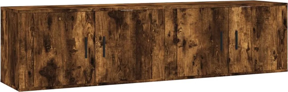 vidaXL 2 db füstös tölgy színű fali TV-szekrény 80 x 34,5 x 40 cm