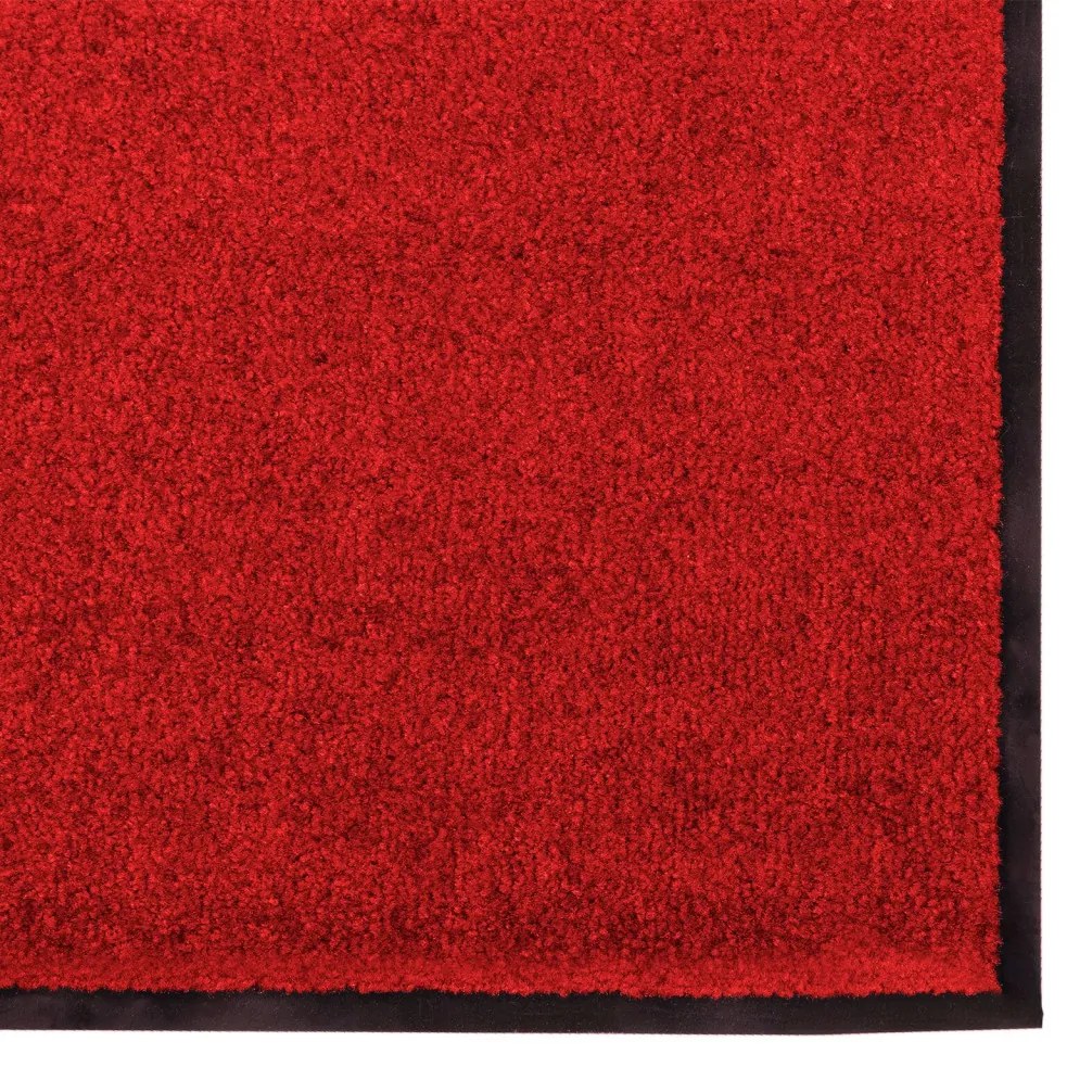 Ajtószőnyeg Piros és Fekete 120 x 300 cm Polipropilén és vinil