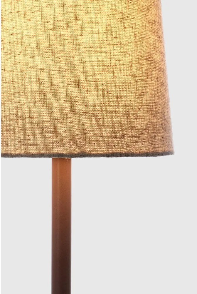 Bézs fém asztali lámpa textil búrával (magasság 60 cm) Assam – Bizzotto