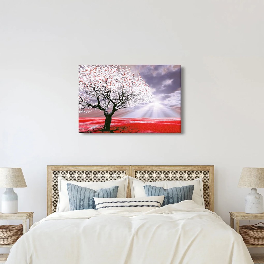 Piros fa kép (90x60 cm)