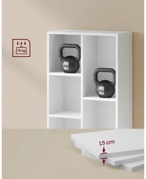 DOVARO fehér könyvszekrény