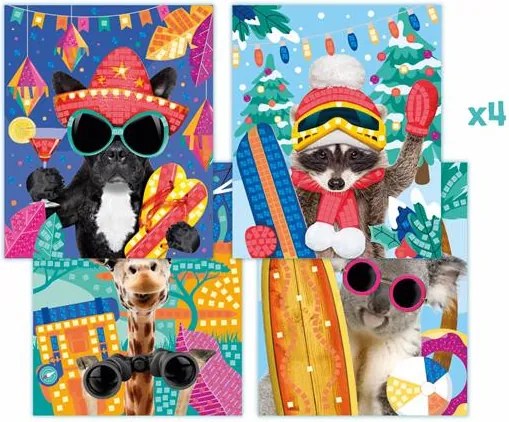 Mozaikos képkészítő készlet, MAPED CREATIV, Adventure Animals, kalandos állatok (IMAC907051)