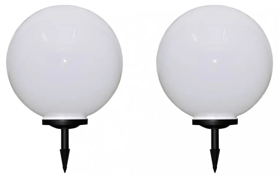 2 db kültéri gyalogjáró LED-lámpa cölöppel 50 cm