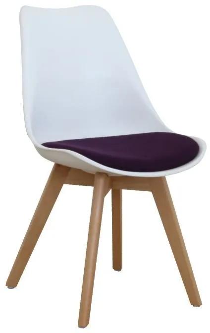Műanyag szék lila üléspárnával - CARDIFF