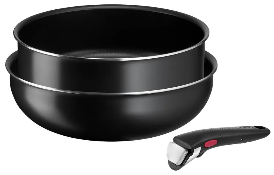 Alumínium edény készlet 3 db-os Ingenio Easy Cook &amp; Clean Black – Tefal
