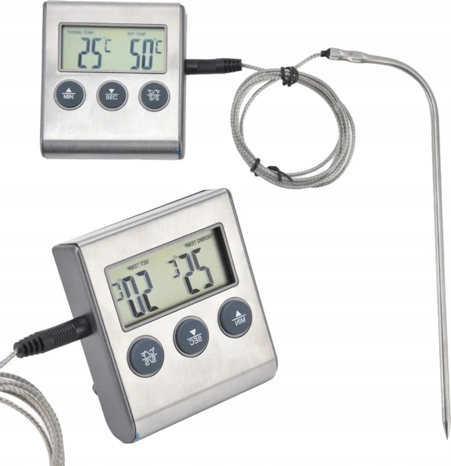 Húshőmérő Konyhába, Füstölőbe, Szondás