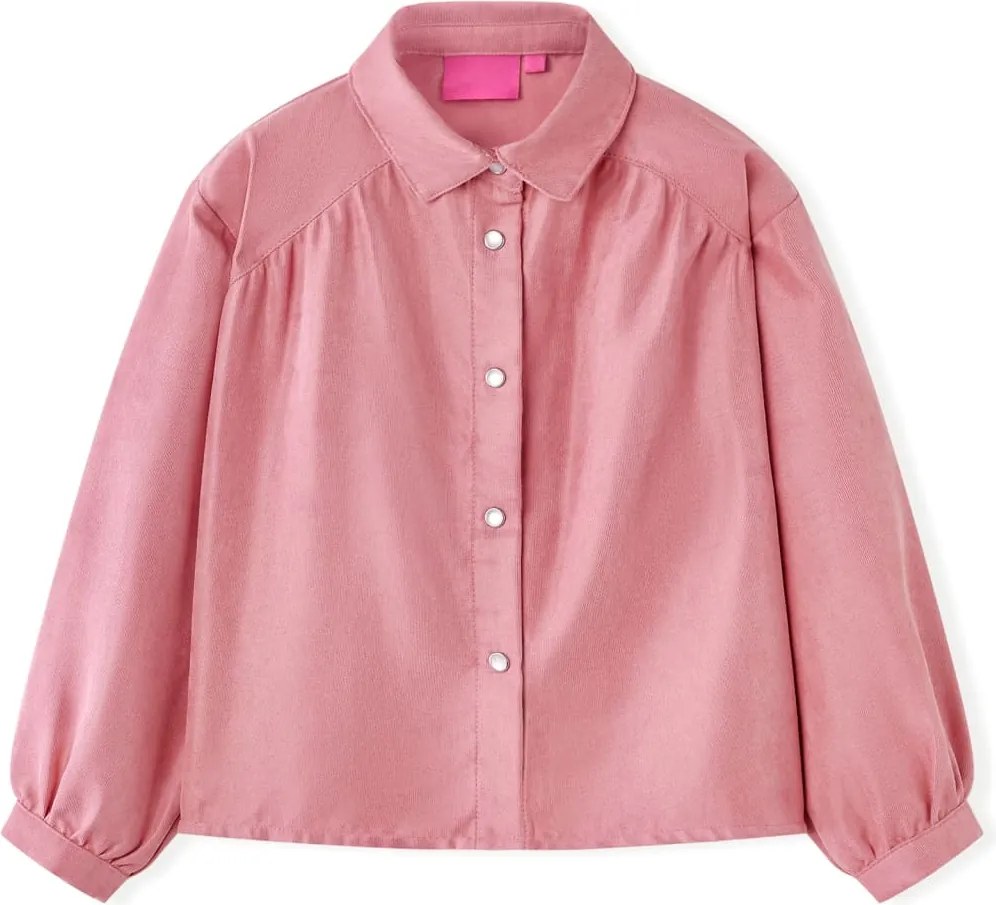 vidaXL Gyerek blúz lámpás ujjal Old Rose 92