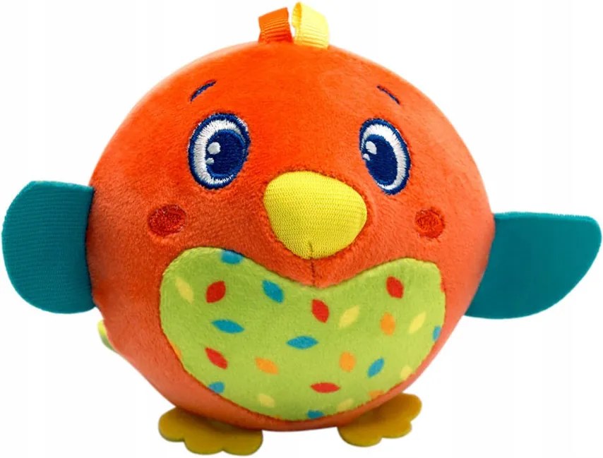 Madár Peachy plüss labdafigura, baba csörgő Clementoni